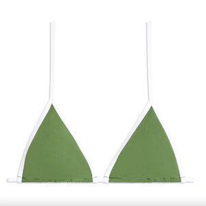 WEWOREWHAT Binding Cooper Triangle Bikini Top Small